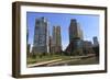 Expensive Apartment Buildings on the Chicago River-Amanda Hall-Framed Photographic Print