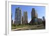 Expensive Apartment Buildings on the Chicago River-Amanda Hall-Framed Photographic Print