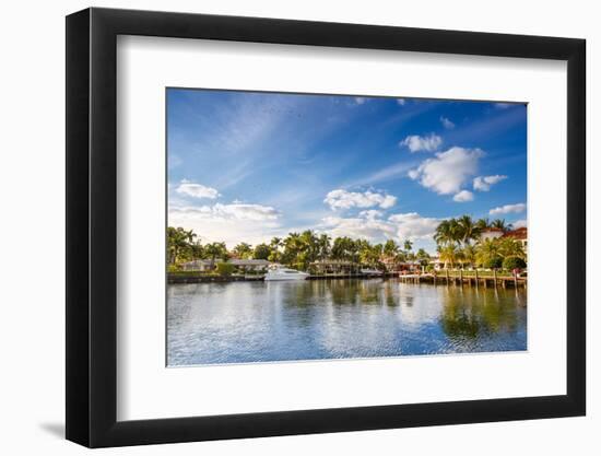 Expensive Yacht and Homes in Fort Lauderdale-Levranii-Framed Photographic Print