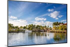 Expensive Yacht and Homes in Fort Lauderdale-Levranii-Mounted Photographic Print