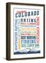 Experience Colorado - Typography-Lantern Press-Framed Art Print