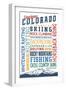 Experience Colorado - Typography-Lantern Press-Framed Art Print