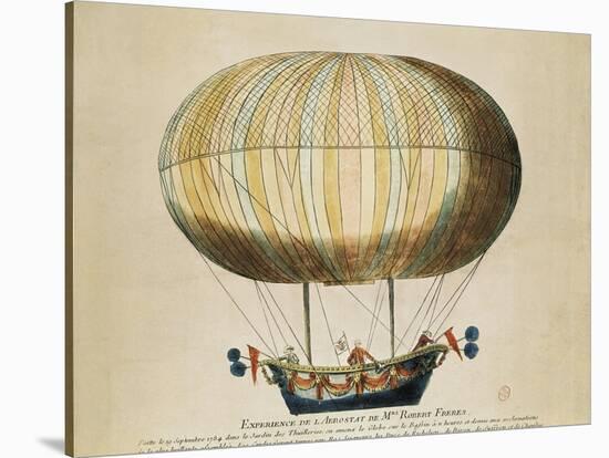 Experience of the Brothers Robert's Globe in the Tuileries Garden (19th September 1784)-null-Stretched Canvas