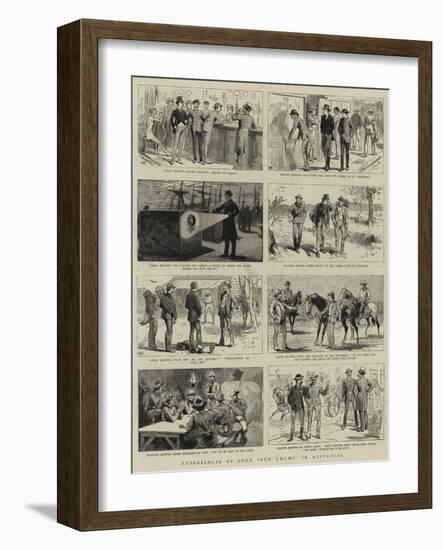 Experiences of Some New Chums in Australia-null-Framed Giclee Print