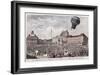Experiment at Versailles of the Montgolfier Brothers, Montgolfiere Hot Air Balloon, 1783-null-Framed Giclee Print