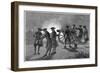 Experiment to Calculate the Speed of Sound in Air, Paris, 1822-Robert Brown-Framed Giclee Print