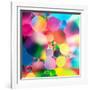 Experiment with Oil Drops on Water, Colorful Background-Abstract Oil Work-Framed Photographic Print