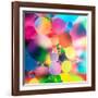 Experiment with Oil Drops on Water, Colorful Background-Abstract Oil Work-Framed Photographic Print