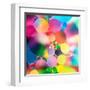 Experiment with Oil Drops on Water, Colorful Background-Abstract Oil Work-Framed Premium Photographic Print