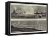 Experimental Naval Attack on Harbour and Fort Defences at Portsmouth-null-Framed Stretched Canvas