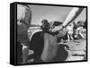 Expert Mechanics Making Repairs on a Car During the Daytona 500 Race-null-Framed Stretched Canvas