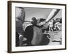 Expert Mechanics Making Repairs on a Car During the Daytona 500 Race-null-Framed Photographic Print