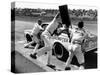 Expert Mechanics Making Repairs on a Car During the Daytona 500 Race-null-Stretched Canvas