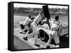 Expert Mechanics Making Repairs on a Car During the Daytona 500 Race-null-Framed Stretched Canvas