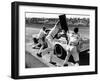 Expert Mechanics Making Repairs on a Car During the Daytona 500 Race-null-Framed Photographic Print