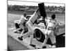 Expert Mechanics Making Repairs on a Car During the Daytona 500 Race-null-Mounted Photographic Print