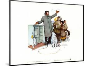 Expert Salesman-Norman Rockwell-Mounted Art Print