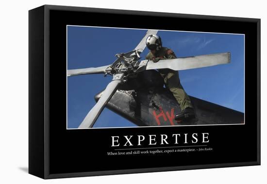 Expertise: Inspirational Quote and Motivational Poster-null-Framed Stretched Canvas