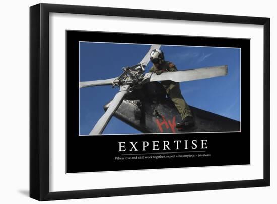 Expertise: Inspirational Quote and Motivational Poster-null-Framed Photographic Print