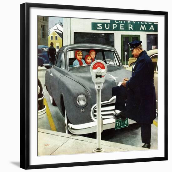 "Expired Meter", February 10, 1951-George Hughes-Framed Giclee Print