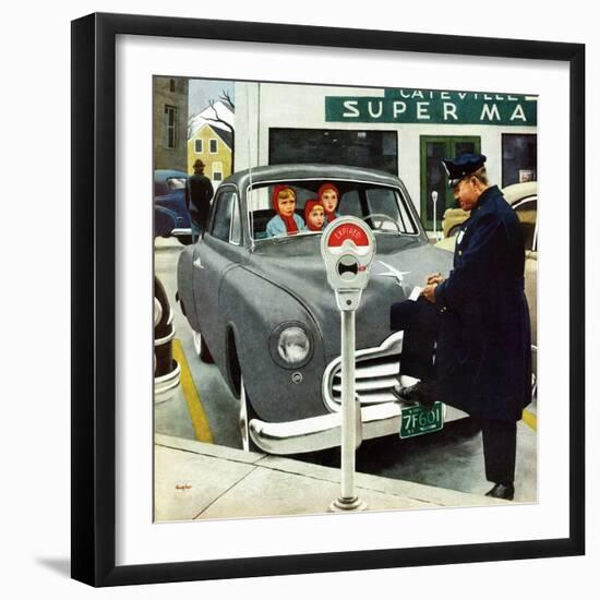 "Expired Meter", February 10, 1951-George Hughes-Framed Giclee Print