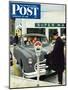 "Expired Meter" Saturday Evening Post Cover, February 10, 1951-George Hughes-Mounted Giclee Print
