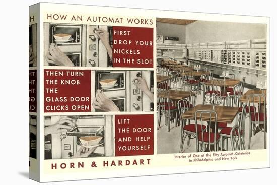 Explanation of an Automat, Horn and Hardart, New York City-null-Stretched Canvas