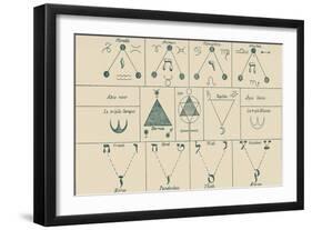 'Explanatory diagram of the astronomical and alphabetical tablet of Bembo'-Éliphas Lévi-Framed Giclee Print