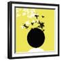 Exploding Leaves-Jan Weiss-Framed Art Print