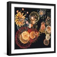 Exploding of Group of Fireworks-null-Framed Premium Photographic Print