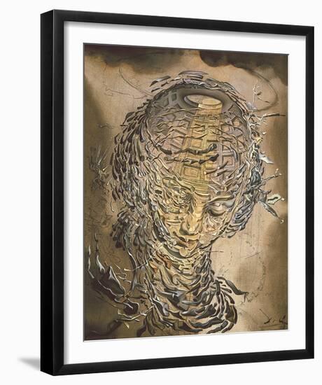 Exploding Raphaelesque Head-Salvador Dali-Framed Art Print