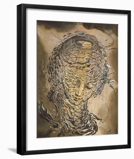 Exploding Raphaelesque Head-Salvador Dali-Framed Art Print