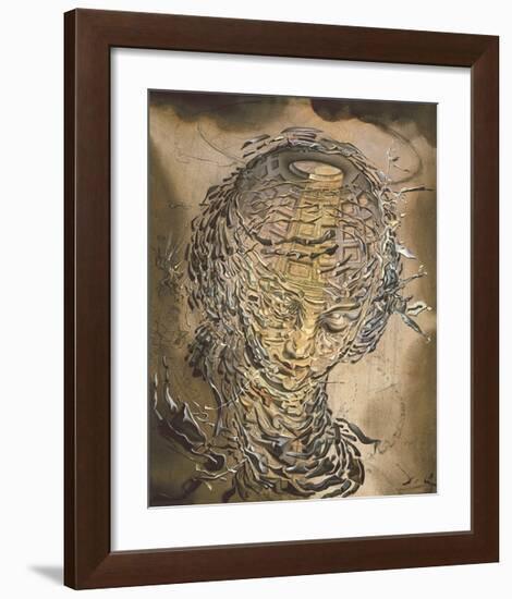 Exploding Raphaelesque Head-Salvador Dali-Framed Art Print