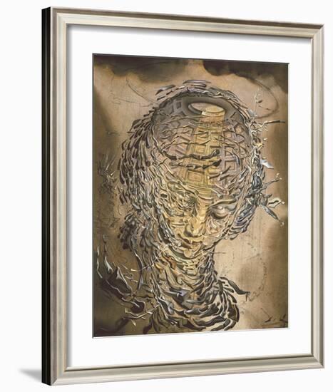 Exploding Raphaelesque Head-Salvador Dali-Framed Art Print