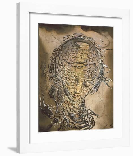 Exploding Raphaelesque Head-Salvador Dali-Framed Art Print