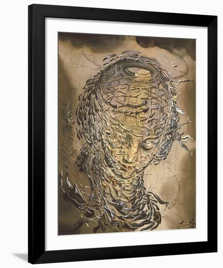 Exploding Raphaelesque Head-Salvador Dali-Framed Giclee Print
