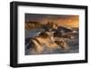 Exploding waves off rocks on Seal Rock in Oregon-Sheila Haddad-Framed Photographic Print