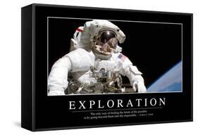 Exploration: Inspirational Quote and Motivational Poster-null-Framed Stretched Canvas