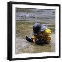 Explore: Child in the Rain-Nicole Katano-Framed Photo