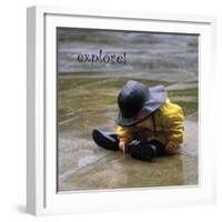 Explore: Child in the Rain-Nicole Katano-Framed Photo