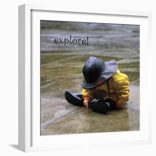 Explore: Child in the Rain-Nicole Katano-Framed Photo