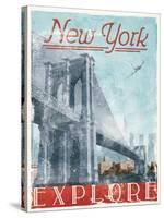 Explore New York-Jace Grey-Stretched Canvas