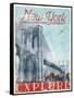 Explore New York-Jace Grey-Framed Stretched Canvas