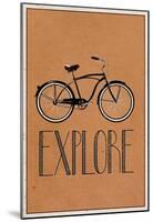 Explore Retro Bicycle Player Art Poster Print-null-Mounted Poster