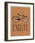 Explore Retro Bicycle Player Art Poster Print-null-Framed Art Print