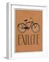 Explore Retro Bicycle Player Art Poster Print-null-Framed Art Print