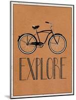Explore Retro Bicycle Player Art Poster Print-null-Mounted Art Print