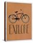 Explore Retro Bicycle Player Art Poster Print-null-Stretched Canvas