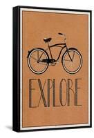 Explore Retro Bicycle Player Art Poster Print-null-Framed Stretched Canvas