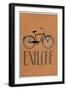 Explore Retro Bicycle Player Art Poster Print-null-Framed Art Print